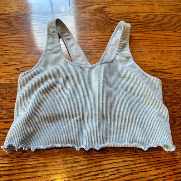 Spiritual Gangster Amor Crop Top Pastel Blue - Picture 3 of 6